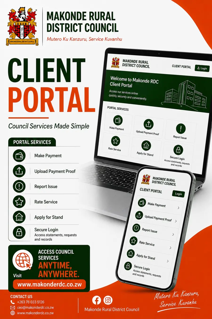 Makonde RDC Client Portal flyer