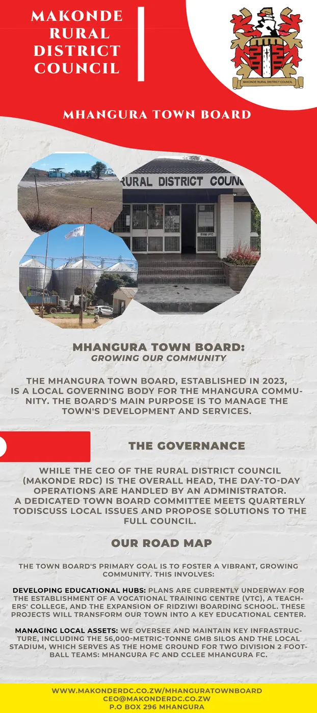 Mhangura Town Board flyer
